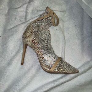 Fashion Nova Silver Mesh Heels